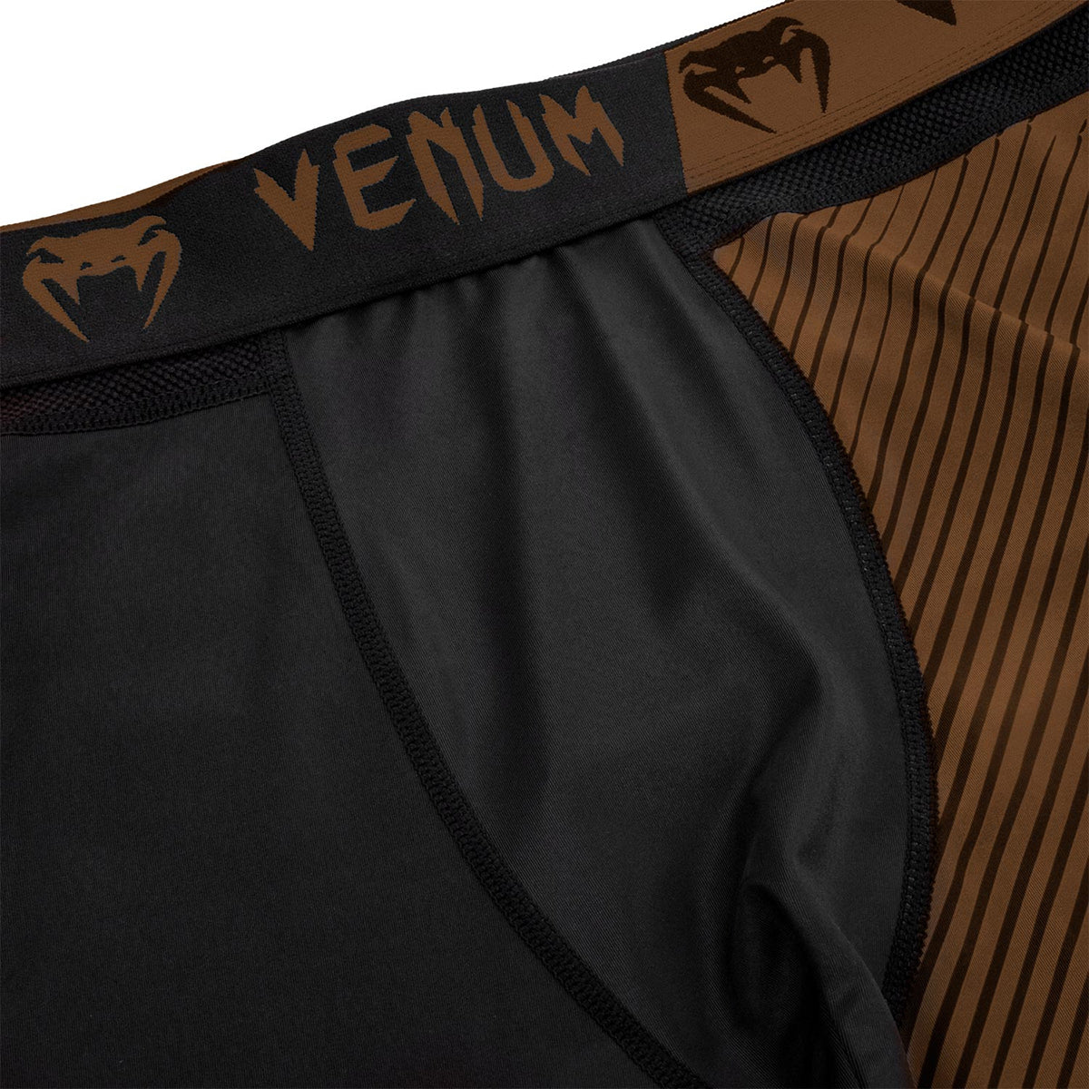 Venum No-Gi 2.0 MMA Compression Spats - Black/Brown Venum