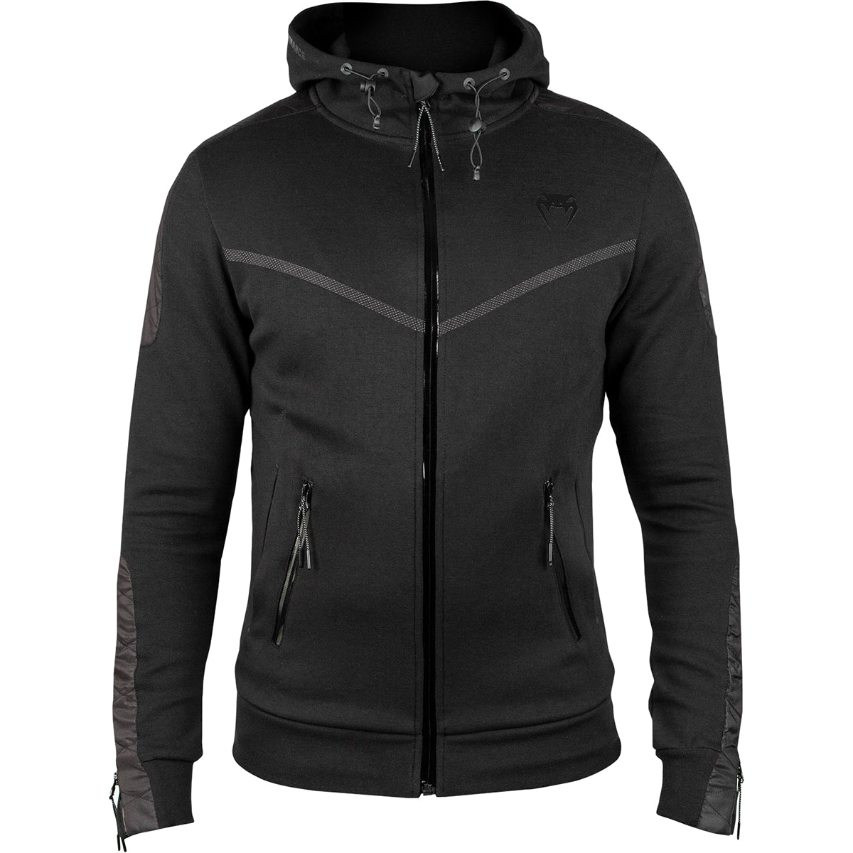 Venum Laser Evo Full Zip Hoodie - Black - Forza Sports