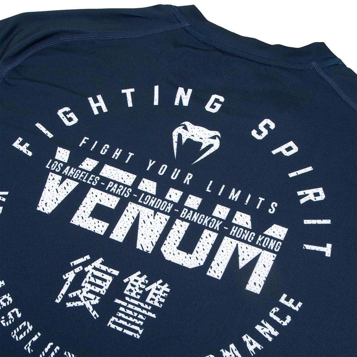 Venum Signature Dry Tech Short Sleeve T-Shirt - Navy Blue/White