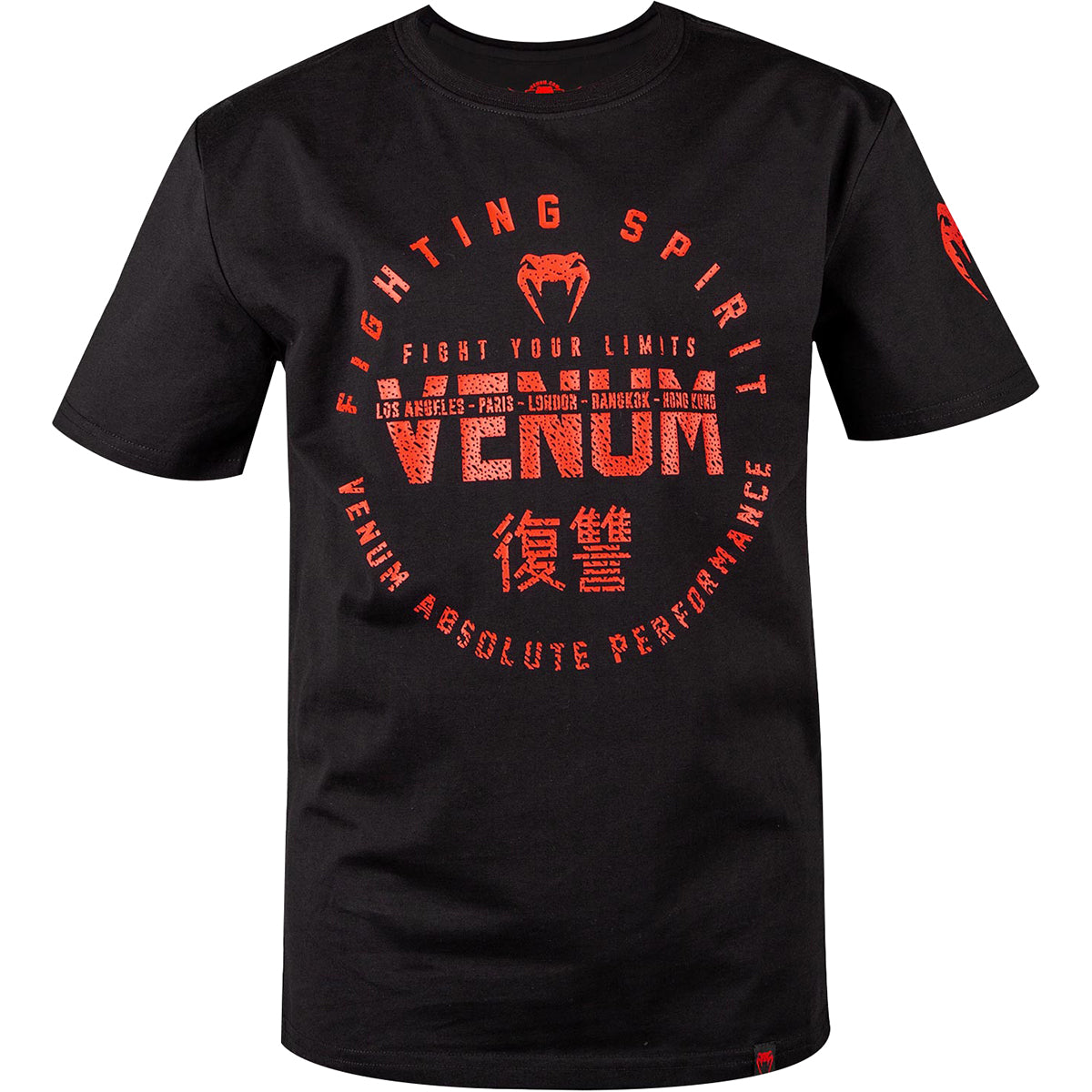 Venum Kids Signature Short Sleeve T-Shirt - Black/Red Venum
