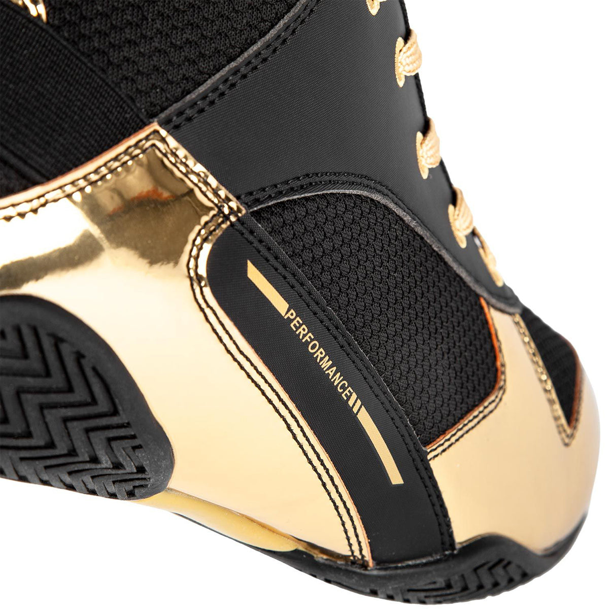 Venum Elite Professional Boxing Shoes - Black/Gold Venum