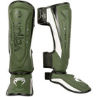 Venum Elite Evo Protective Shin Instep Guards - Khaki/Silver Venum