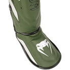 Venum Elite Evo Protective Shin Instep Guards - Khaki/Silver Venum