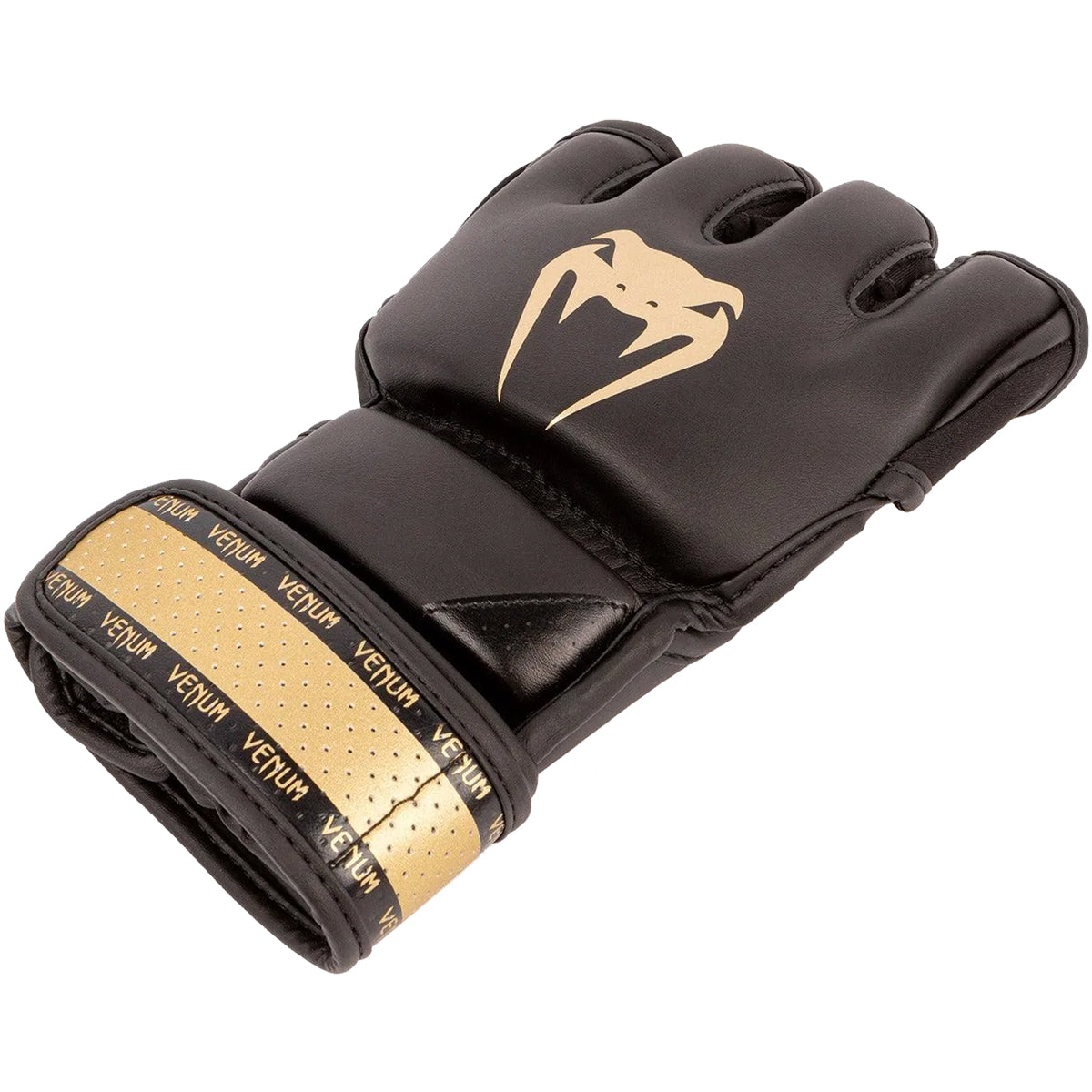 Venum Impact Monogram Hook and Loop Boxing Gloves - Black/Pink/Gold