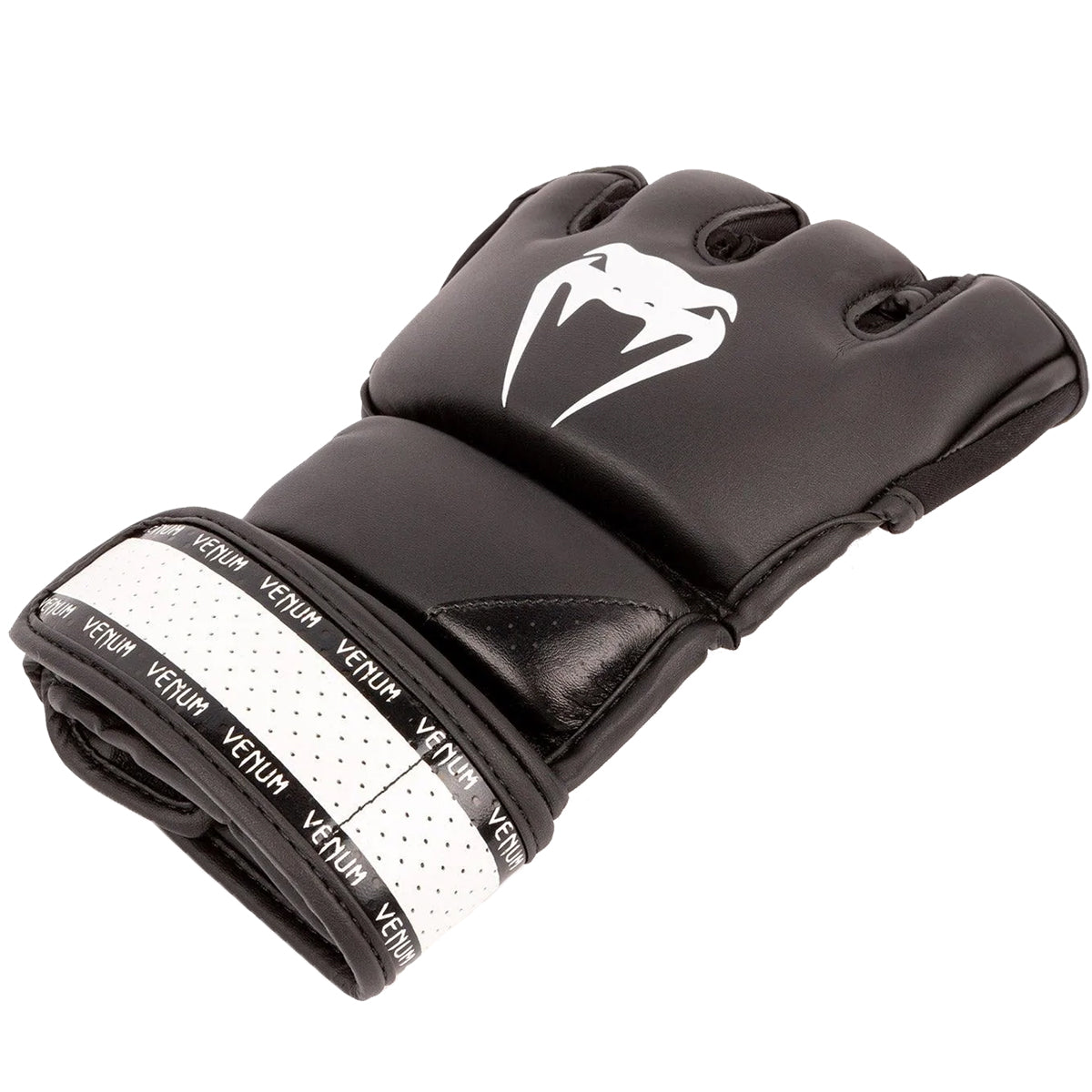 Venum Impact 2.0 Hook and Loop MMA Gloves - Black/White Venum