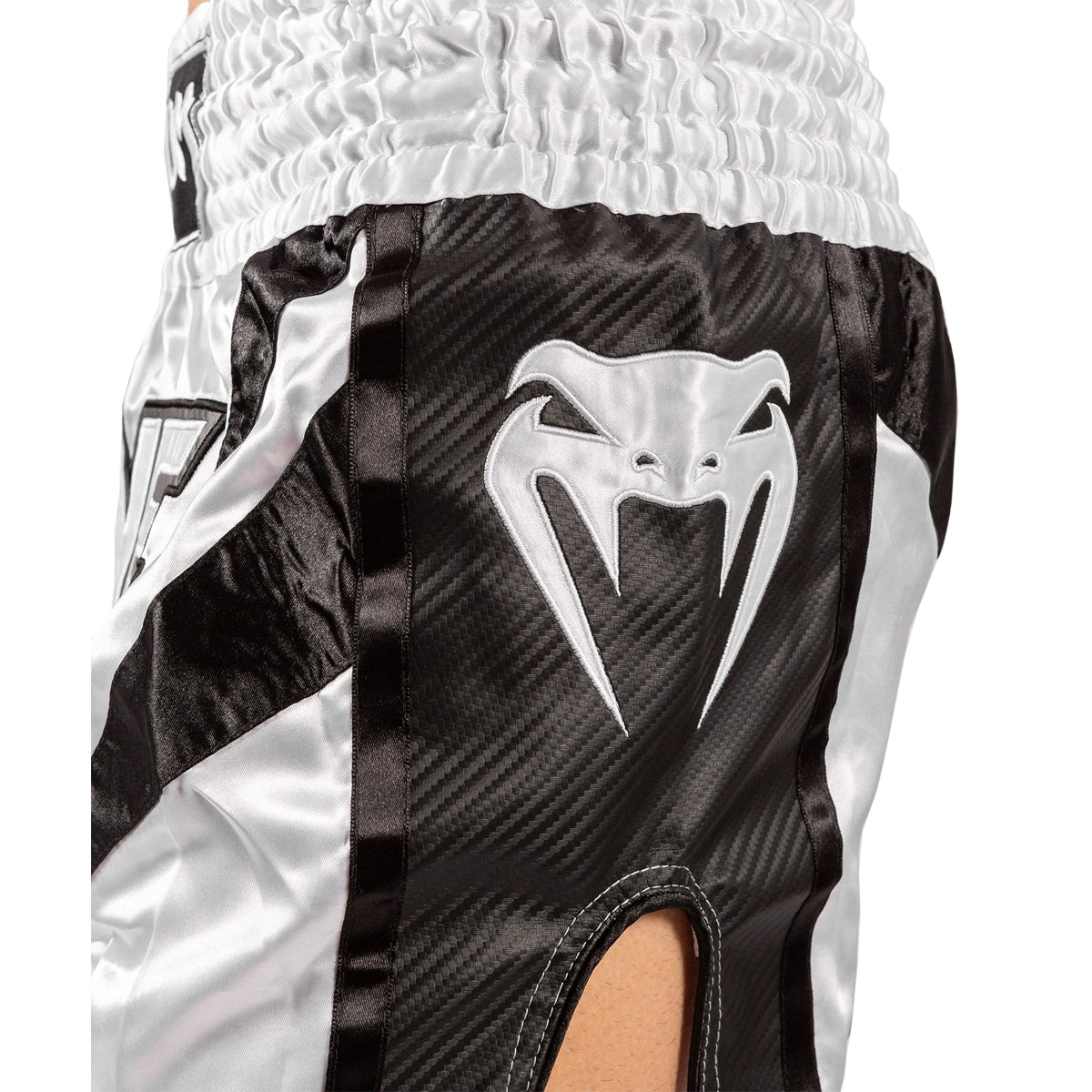 Venum One FC 3.0 Muay Thai Shorts - White/Black Venum