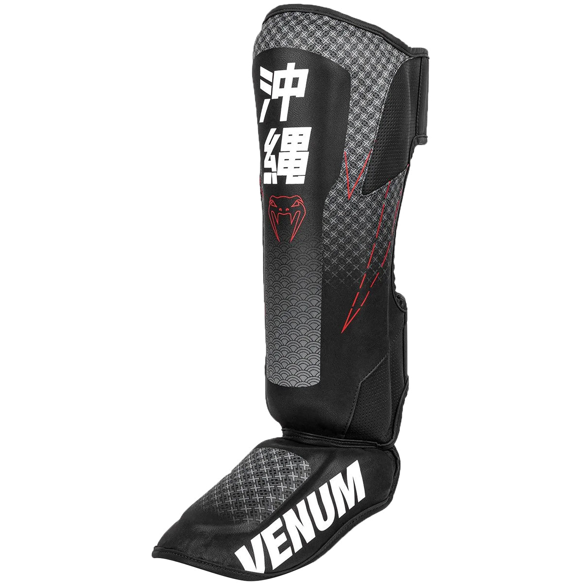 Venum Okinawa 3.0 Protective MMA Shin Instep Guards - Black/Red Venum