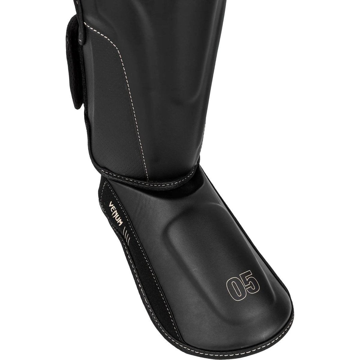Venum Impact EVO Protective Shin Instep Guards - Black/Beige