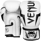 Venum Elite Hook and Loop Training Boxing Gloves - White/Black - Forza Sports