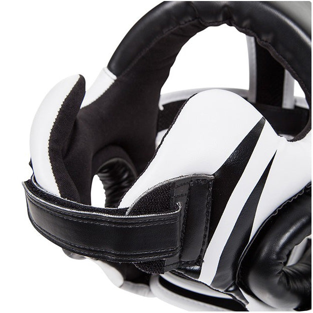 Venum Challenger 2.0 Boxing Headgear with Hook and Loop Strap - Black/White Venum