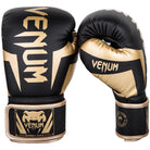Venum Elite Skintex Leather Hook and Loop Training Boxing Gloves - Black/Gold - Forza Sports
