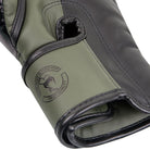 Venum Elite Skintex Leather Hook and Loop Training Boxing Gloves - Khaki/Black - Forza Sports