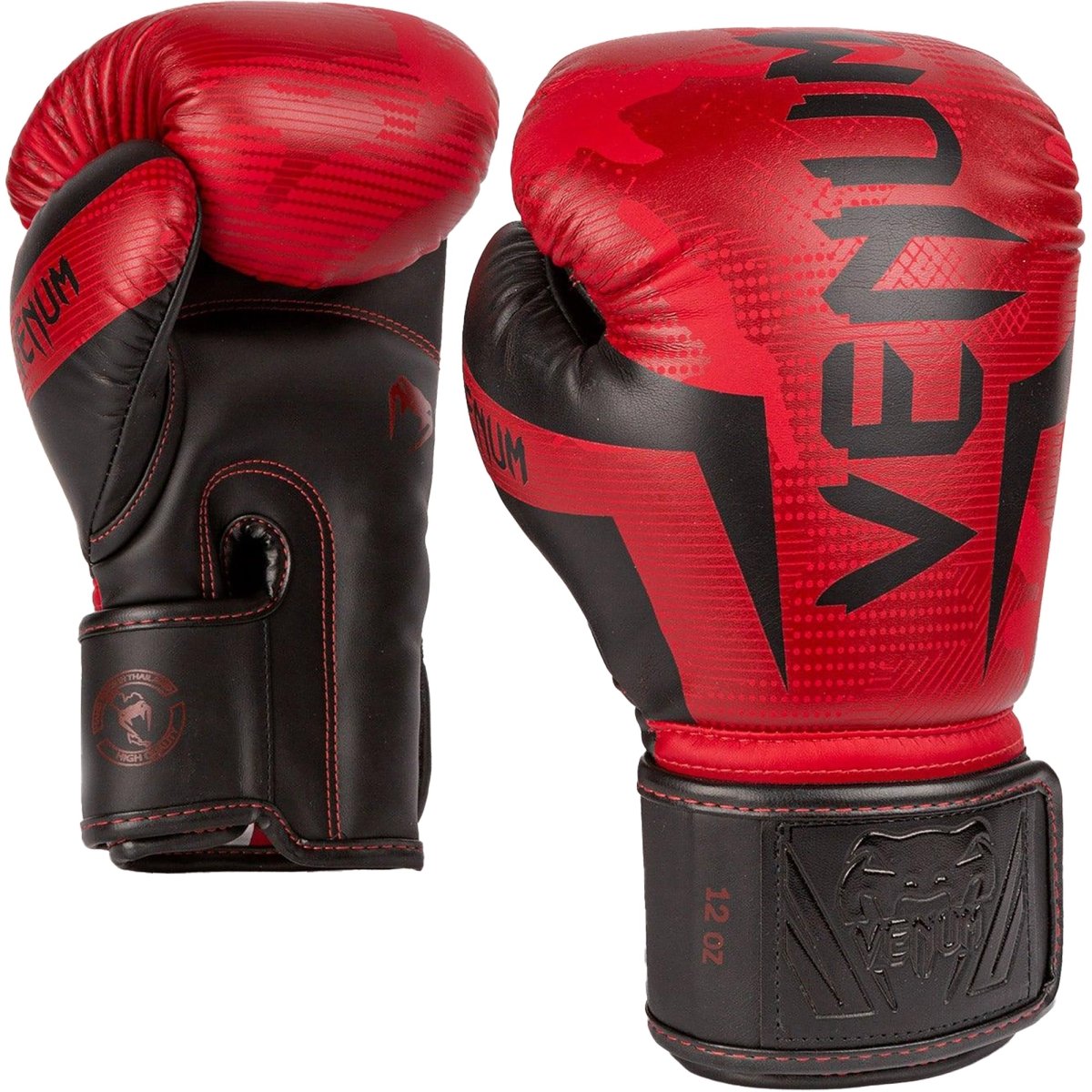 Venum Elite Hook and Loop Boxing Gloves - Red Camo - Forza Sports