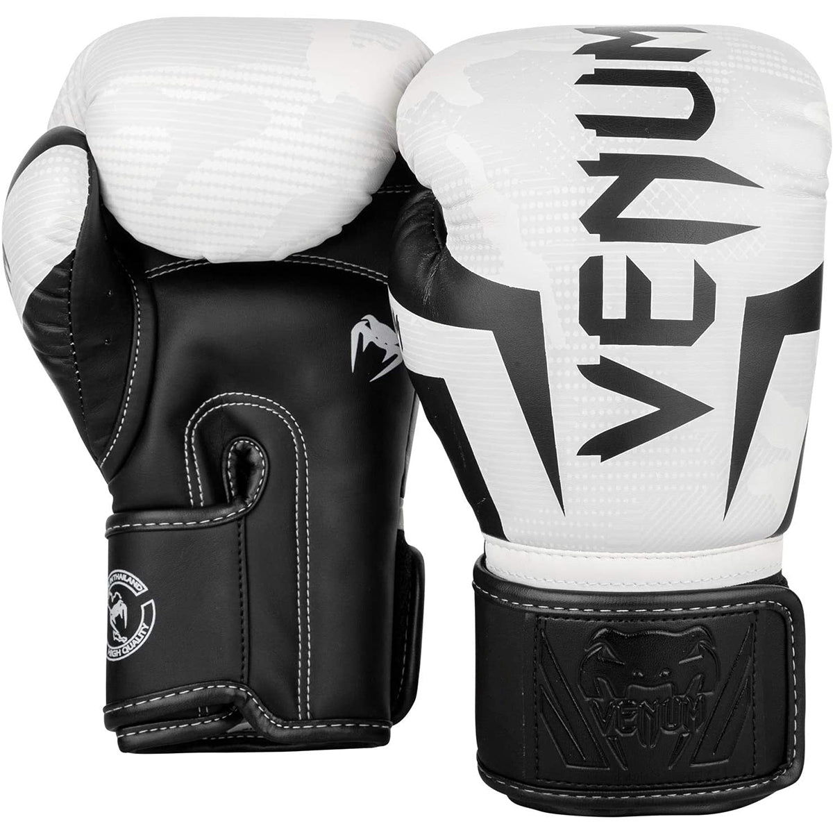 Venum Elite Boxing Gloves - White/Camo 10 oz