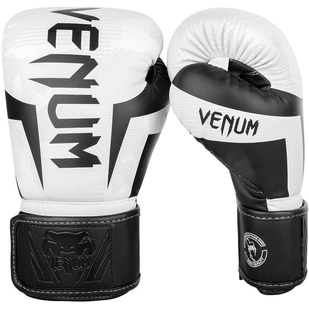 Venum Elite Boxing Gloves - White/Camo 10 oz