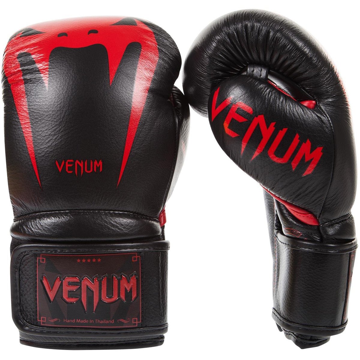 Venum Giant 3.0 Nappa Leather Hook and Loop Boxing Gloves - Black Devil - Forza Sports