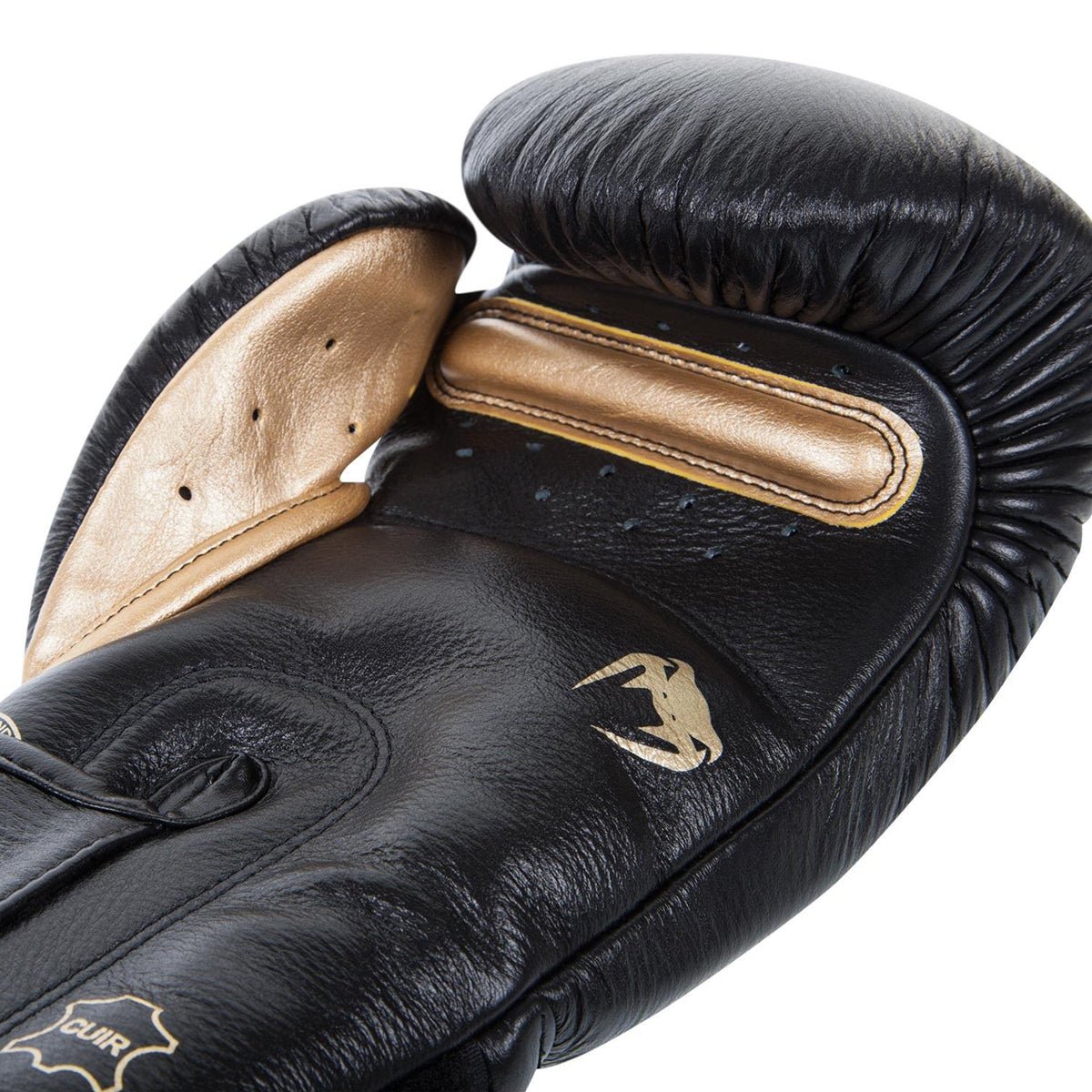 Venum Giant 3.0 Nappa Leather Hook and Loop Boxing Gloves - Black