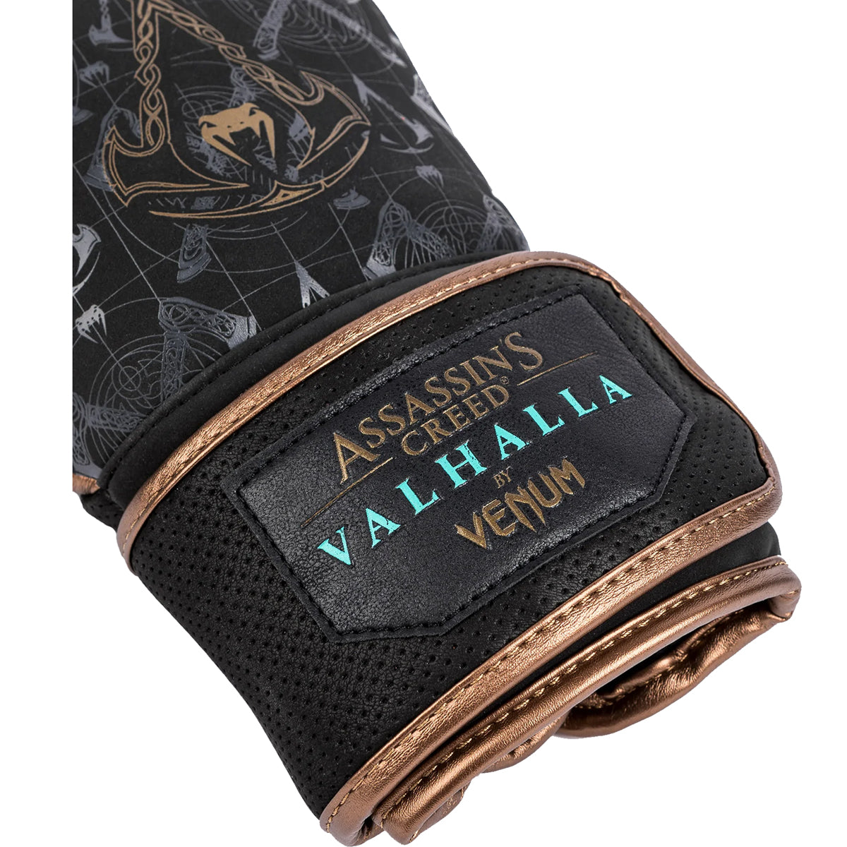 Venum Assassin's Creed Reloaded Hook and Loop Boxing Gloves - Black Venum