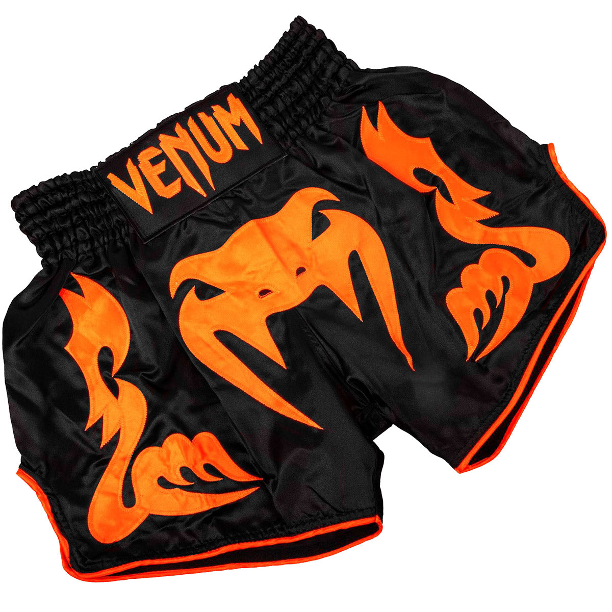 Venum Bangkok Inferno Muay Thai Shorts - Black/Neo Orange Venum