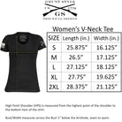 Grunt Style Women's Full Color Flag Basic V-Neck T-Shirt - Heather Gray Grunt Style