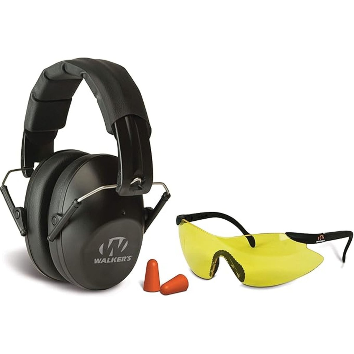 Walker's Pro/Low Profile Folding Muff, Glasses, Plugs Combo - Forza Sports