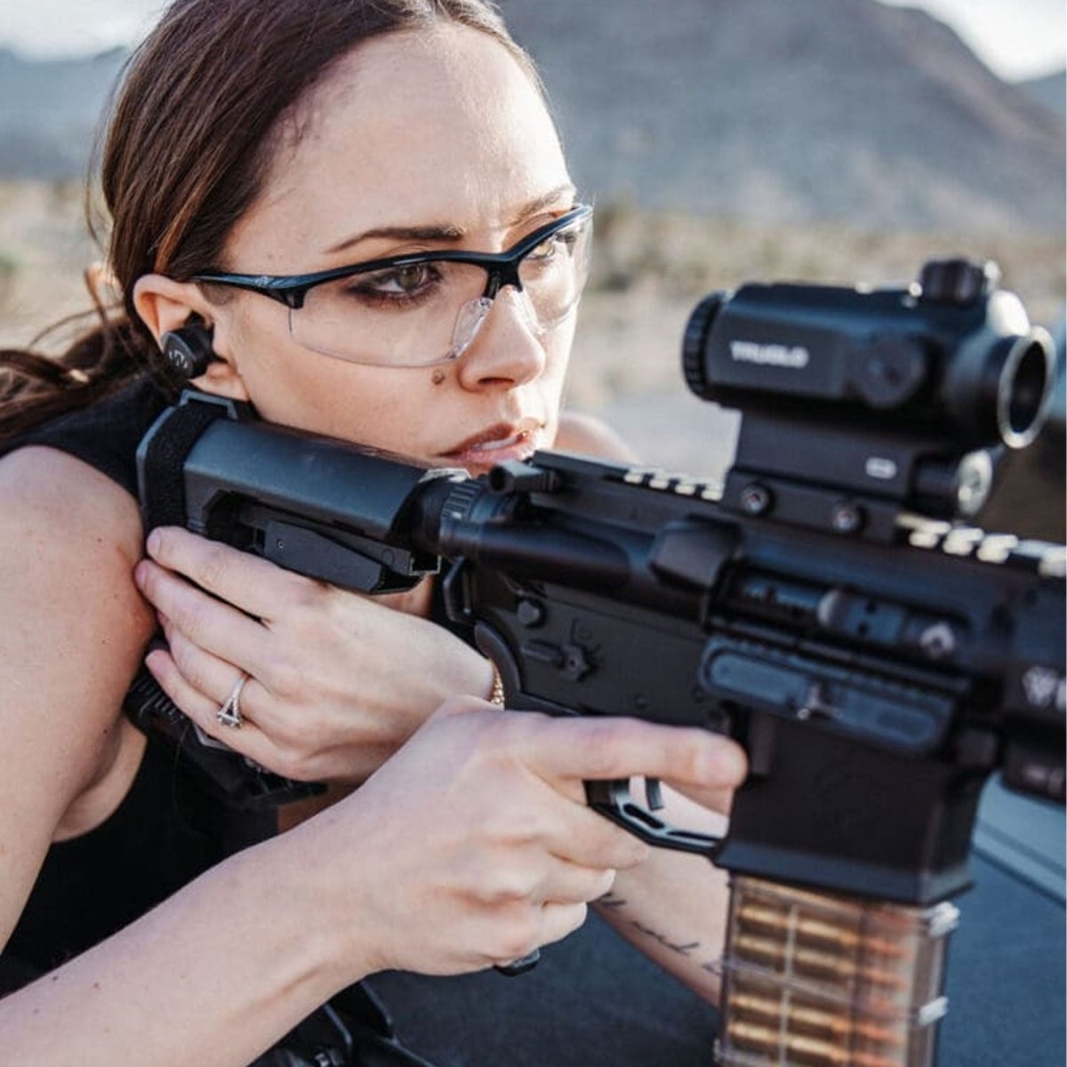 Walker's Tanker Open Full Frame Shooting Glasses w/Case - Forza Sports