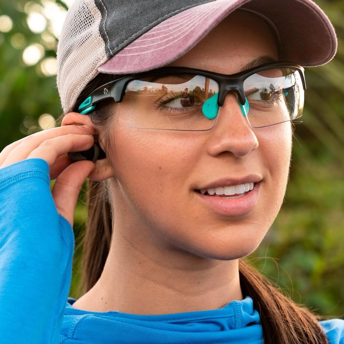 Walker's Teal Impact Resistant Sport Glasses - Clear Lenses - Forza Sports