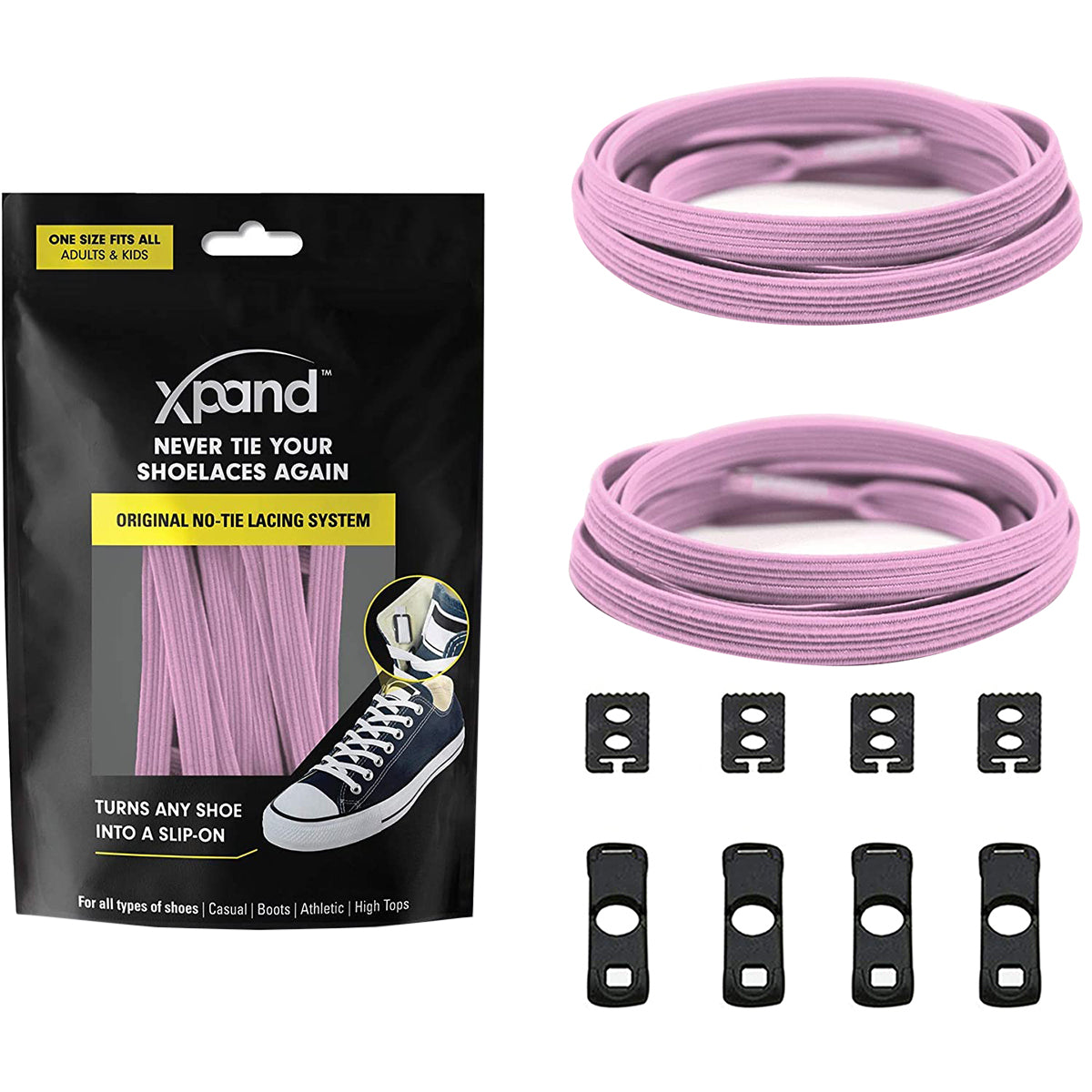 Xpand Laces Customizable No-Tie One Size Elastic Shoelaces Xpand Laces