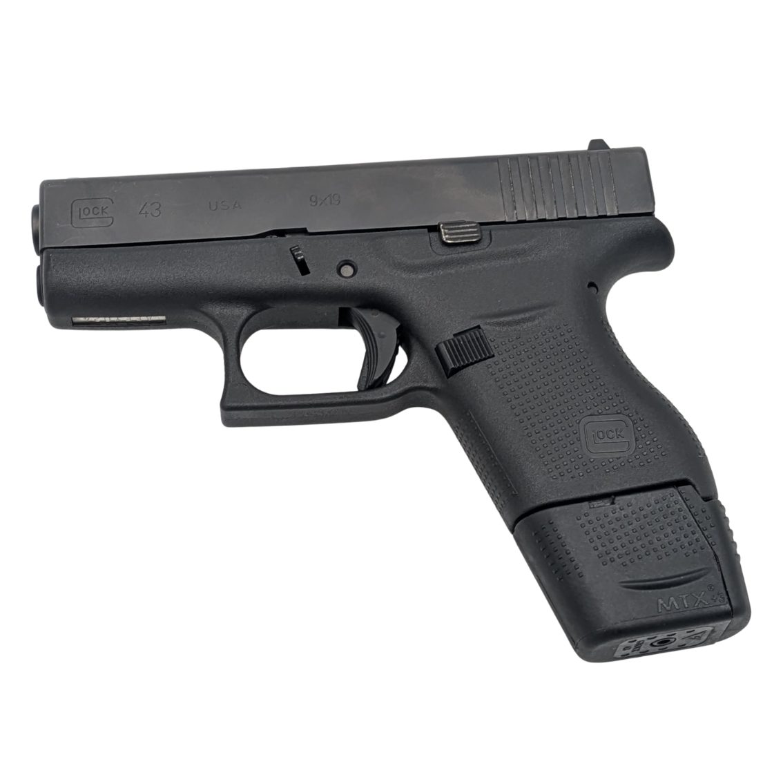 XTech Tactical MAG43 - 9, 9mm 9 - Round Extended Magazine for GLOCK 43 XT3031601 G43 - Forza Sports