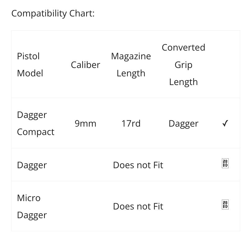 XTech Tactical Mag - Adapt 19 - 17 DC Magazine Sleeve Adapter for PSA Dagger Compact - Forza Sports