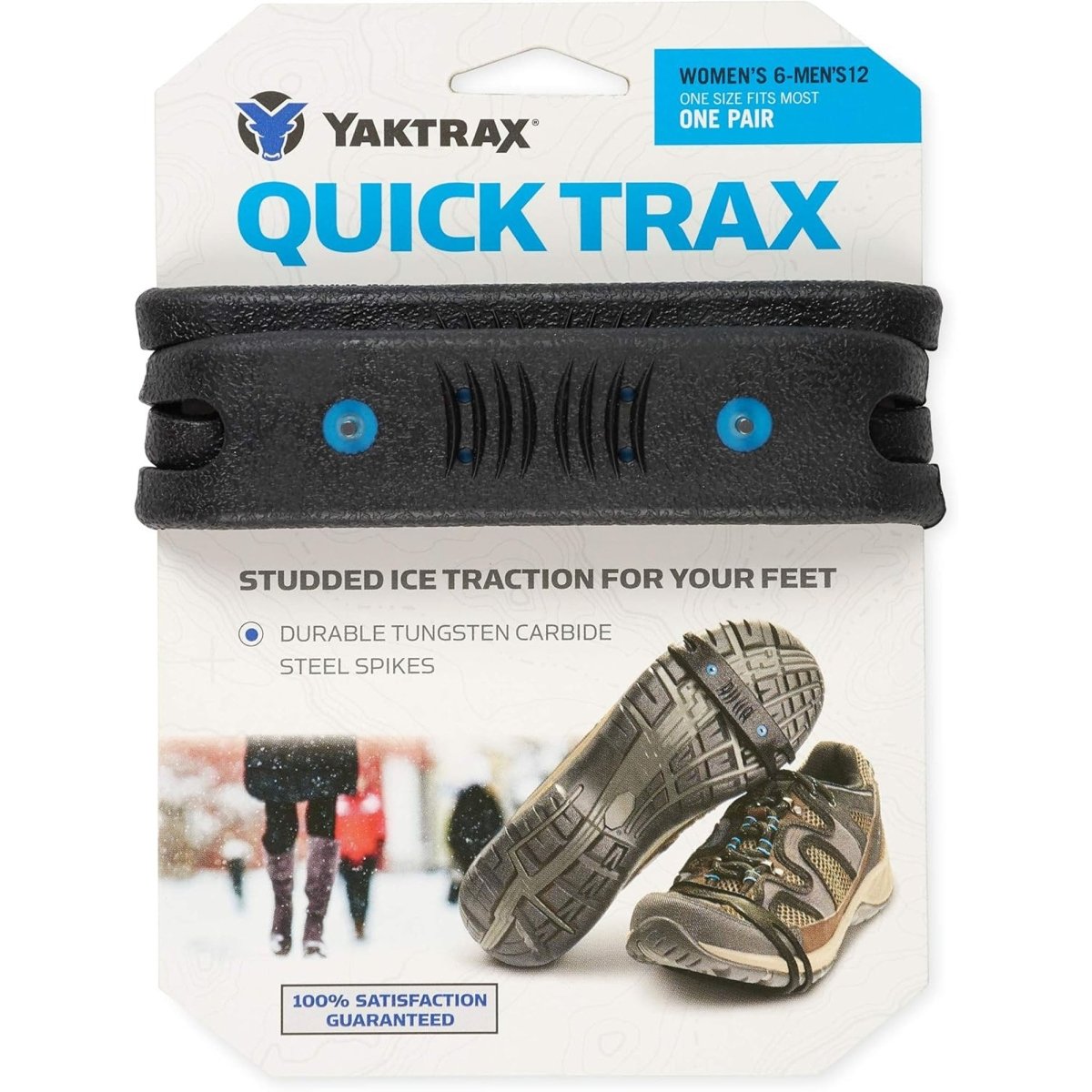Yaktrax Quick Trax Studded Traction Shoe Bands, 1 Pair - Forza Sports