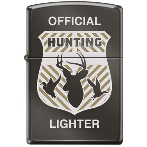 Zippo Official Hunting Badge High Polished Chrome Pocket Lighter Zippo