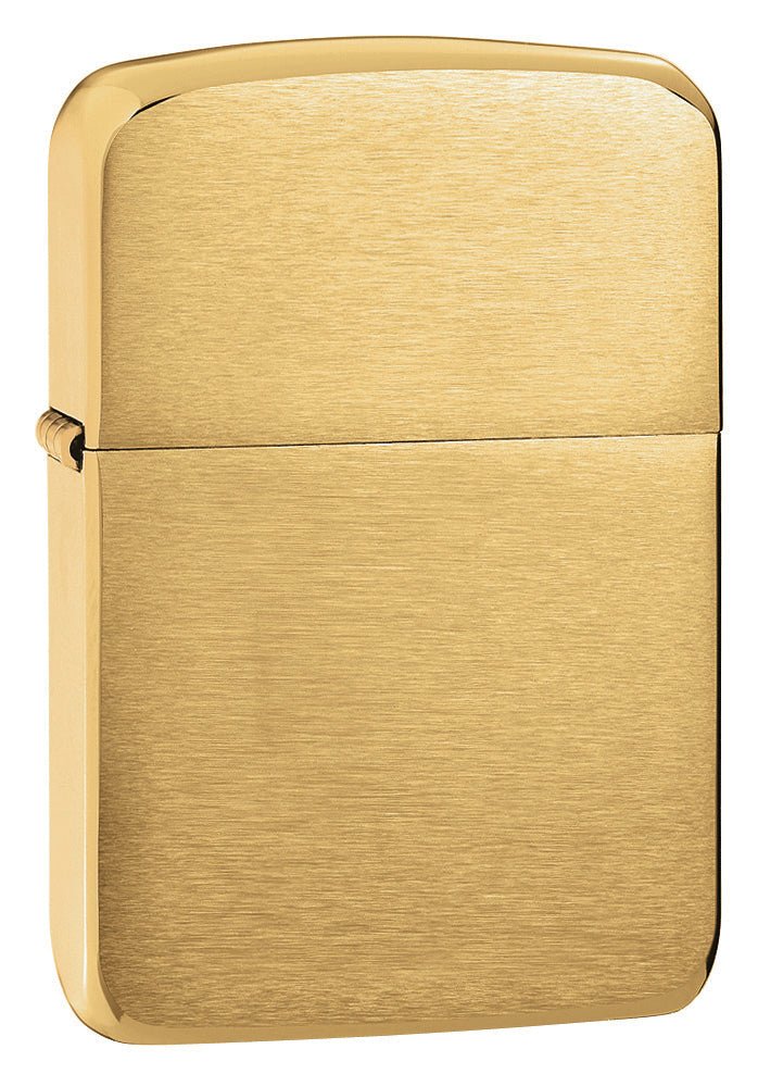 Zippo 1941 Replica Pocket Lighter - Brushed Brass - Forza Sports