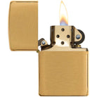 Zippo Solid Brass Brush Finish Pocket Lighter Zippo