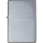 Zippo Vintage Brushed Chrome with Slashes Pocket Lighter Zippo