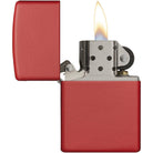 Zippo Regular Matte Pocket Lighter - Red Zippo