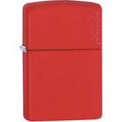 Zippo Logo Matte Pocket Lighter - Red Zippo