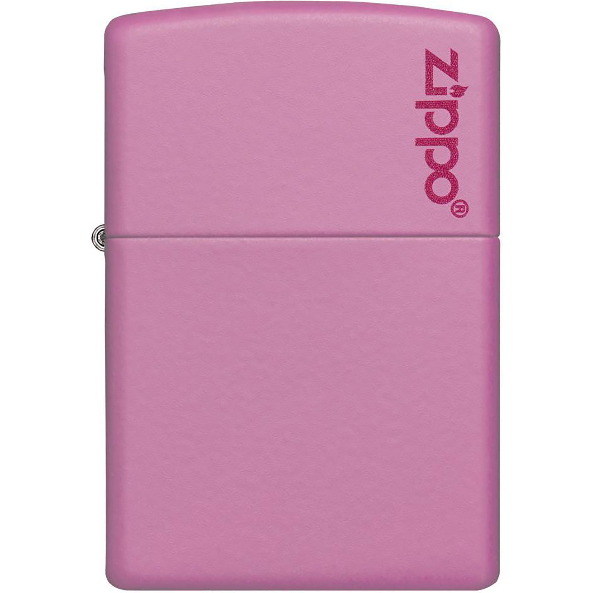 Zippo Logo Matte Pocket Lighter - Pink Zippo