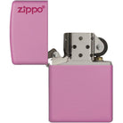 Zippo Logo Matte Pocket Lighter - Pink Zippo