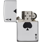 Zippo Lucky Ace High Polished Chrome Pocket Lighter Zippo