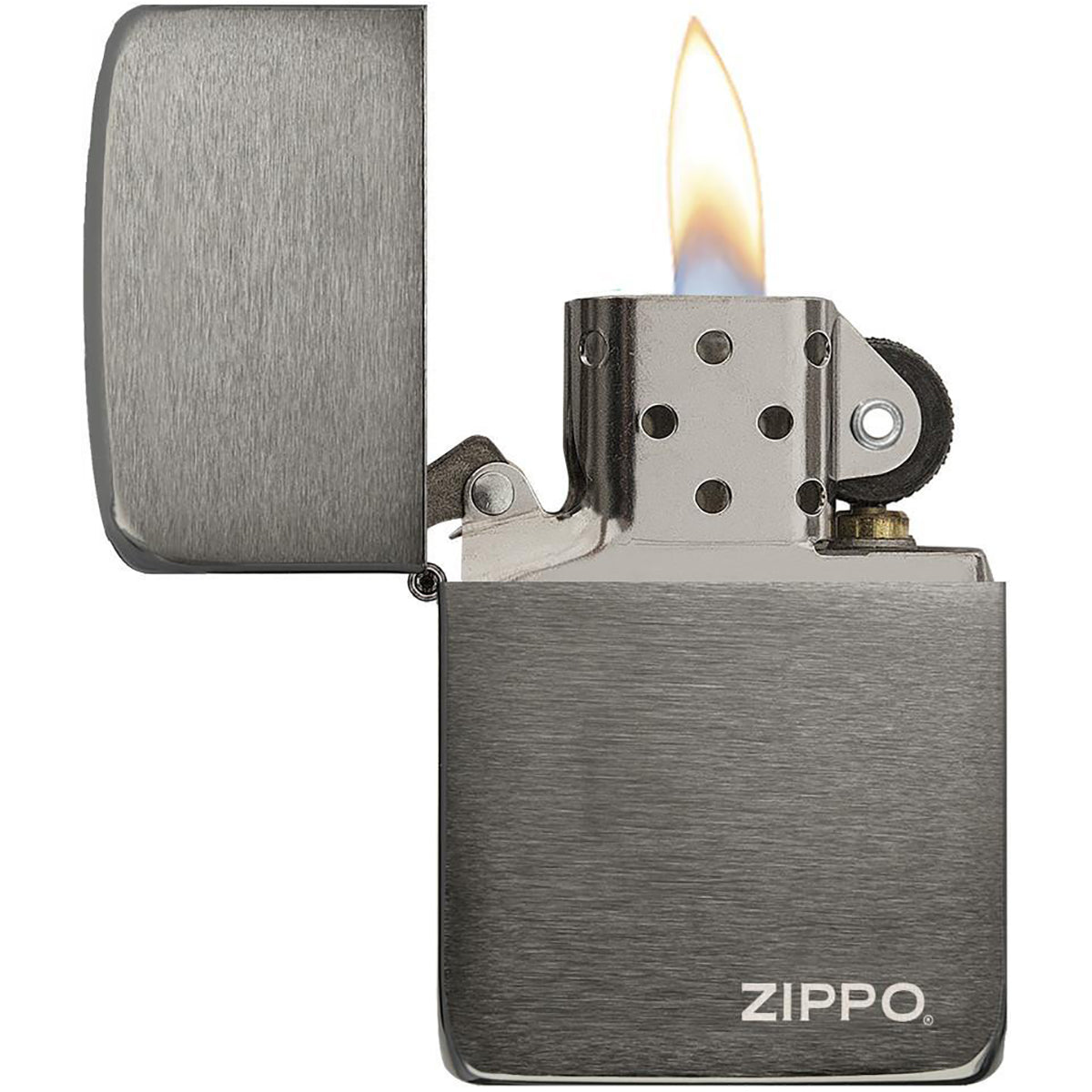 Zippo 1941 Replica Pocket Lighter with Logo - Black Ice Zippo