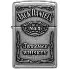 Zippo Jack Daniel's Label Pewter Emblem Pocket Lighter Zippo