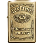 Zippo Jack Daniel's Label Brass Emblem Pocket Lighter Zippo
