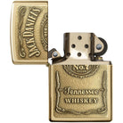 Zippo Jack Daniel's Label Brass Emblem Pocket Lighter Zippo