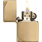 Zippo Vintage Series High Polished Brass with Slashes Pocket Lighter Zippo