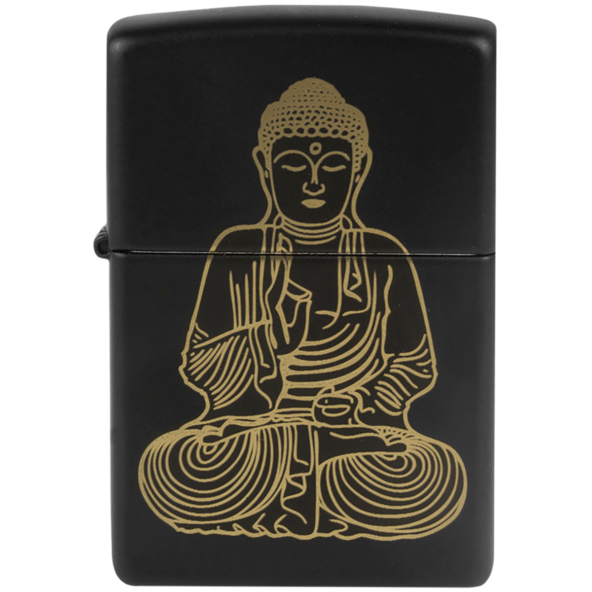 Zippo "The Enlightened One" Buddha Black Matte Windproof Pocket Lighter Zippo