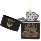 Zippo "The Enlightened One" Buddha Black Matte Windproof Pocket Lighter Zippo