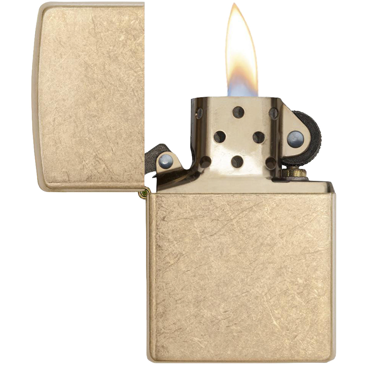 Zippo Armor Case Tumbled Brass Windproof Pocket Lighter Zippo