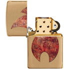 Zippo Rusty Flame Plate Refillable Windproof Lighter Zippo