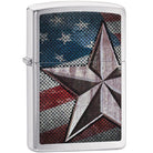 Zippo Retro Star Brushed Chrome Windproof Pocket Lighter Zippo